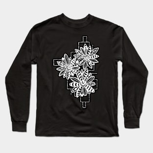 Abstract daisies white Long Sleeve T-Shirt